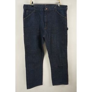 Vintage Round House USA Padded Carpenter Jeans Men's 40 x 32 Raw Denim Dark Blue